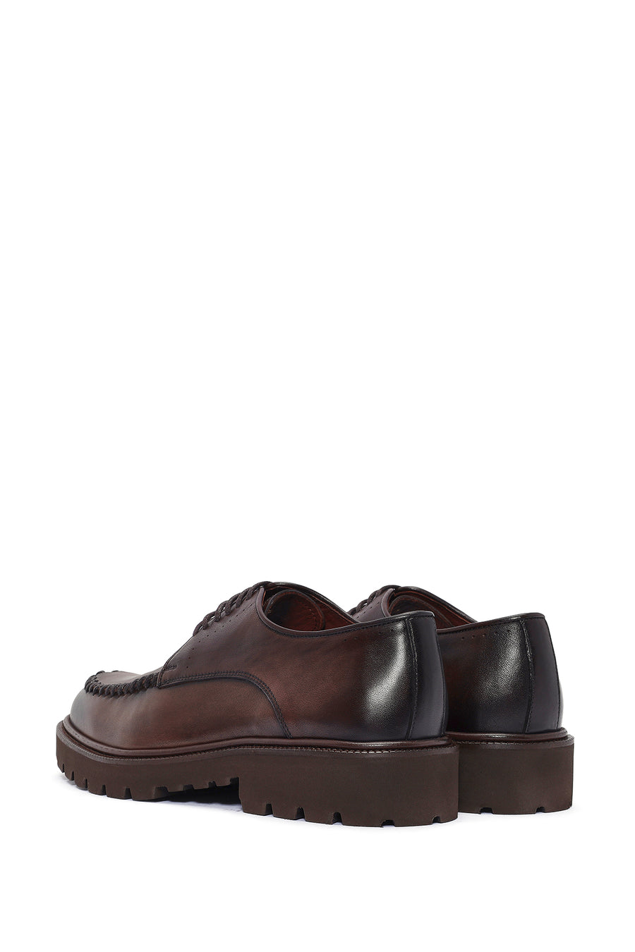 
Men's Brown Lace-Up Leather Casual Shoes
