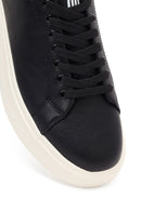 Erkek Siyah Bağcıklı Kalın Tabanlı Sneaker | Derimod