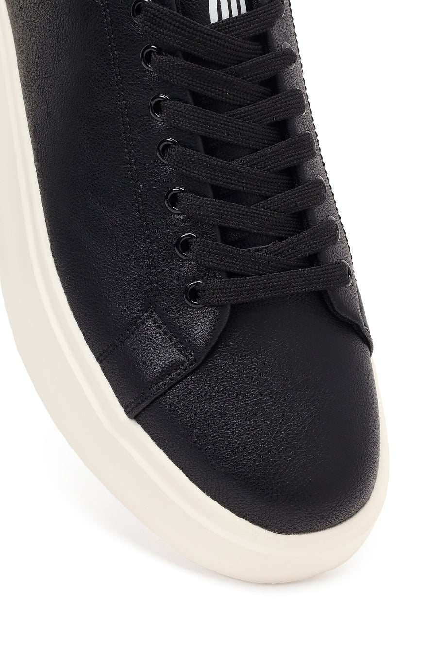 Erkek Siyah Bağcıklı Kalın Tabanlı Sneaker