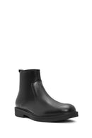Men's Black Zippered Leather Casual Boots | Derimod