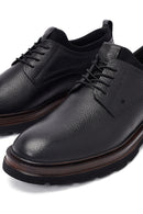 Male Black Lace-up Leather Casual Shoes | Derimod
