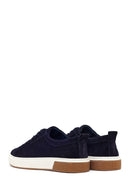 Erkek Lacivert Bağcıklı Süet Deri Sneaker | Derimod