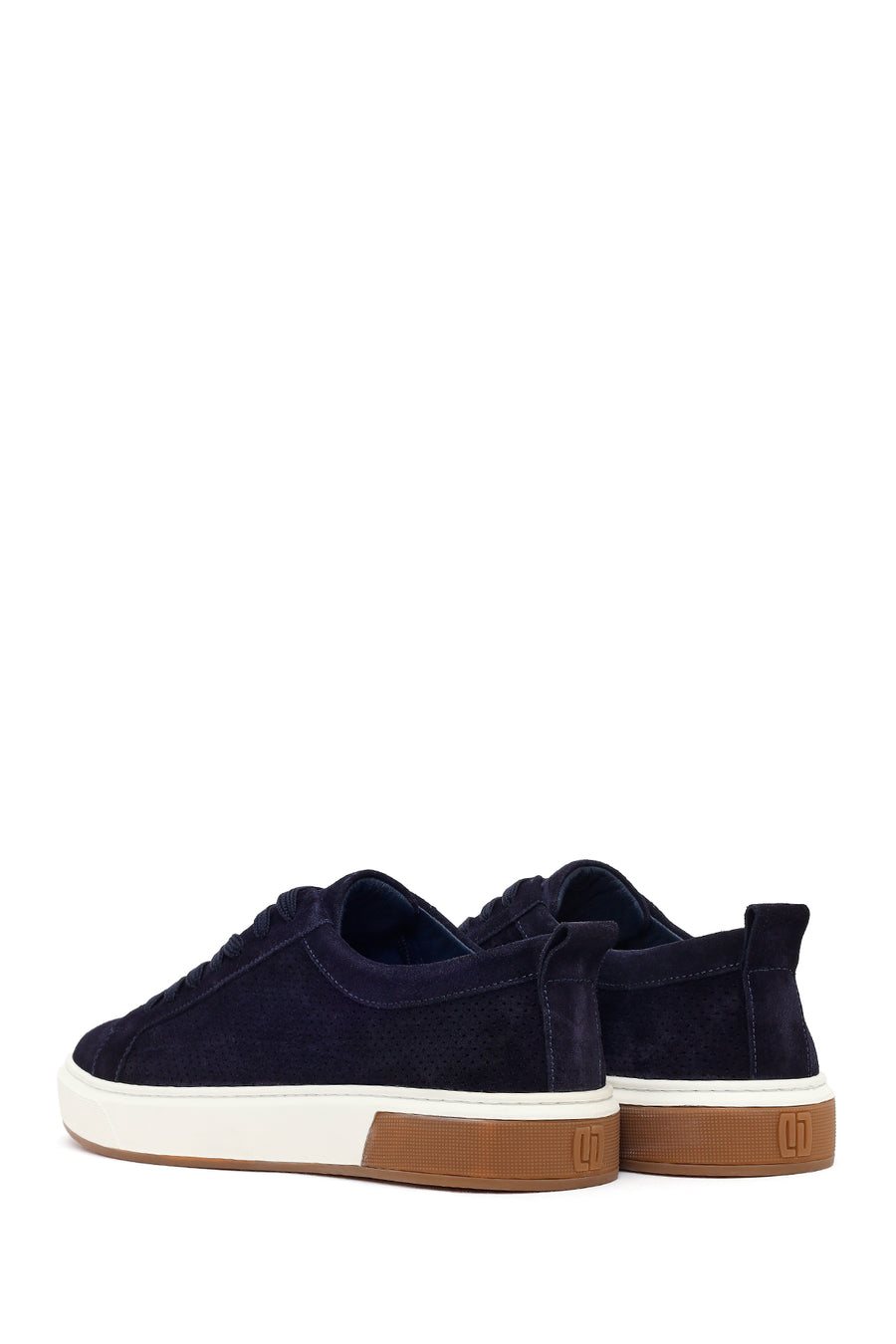 Erkek Lacivert Bağcıklı Süet Deri Sneaker