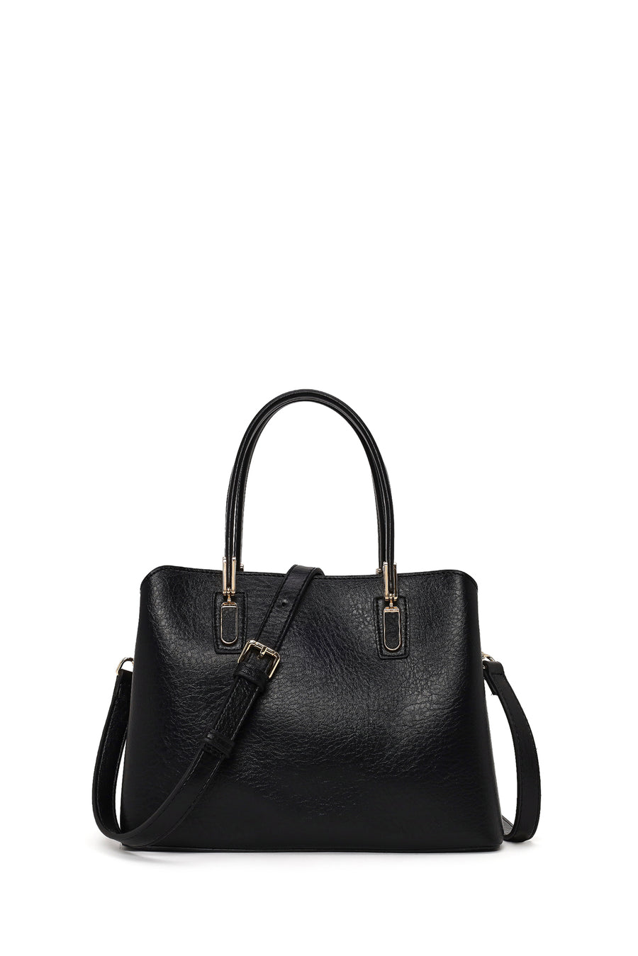 Woman Black Classic Shoulder Bag with Long Strap AB590002SV | Derimod