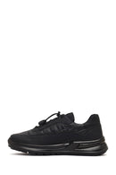 Men's Black Thick-Soled Leather Sneaker | Derimod