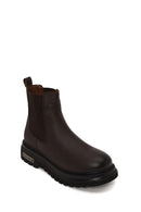 Harley Davidson Male Brown 12011 Thick-Soled Leather Chelsea Boots | Derimod