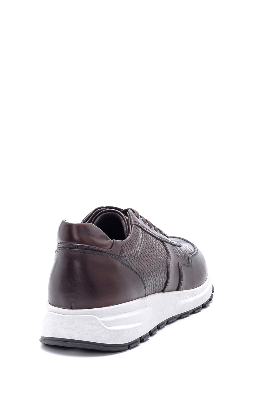 Erkek Deri Kroko Desen Sneaker