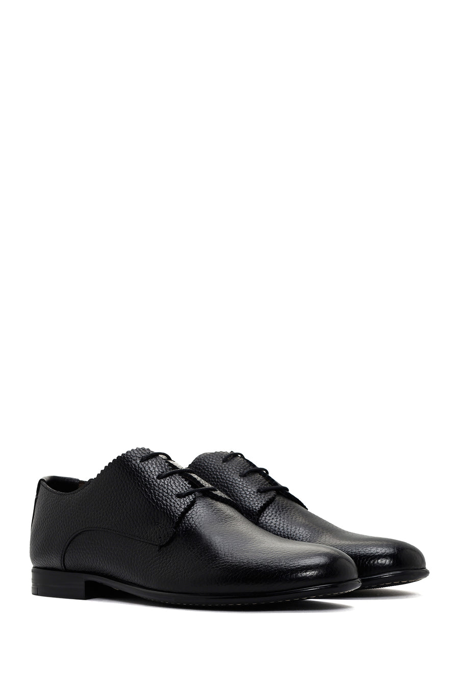 Derimod Black Men's Black Laced Leather Classic Shoes