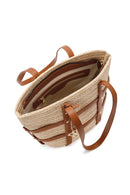 Women's Beige Straw Shoulder Bag | Derimod