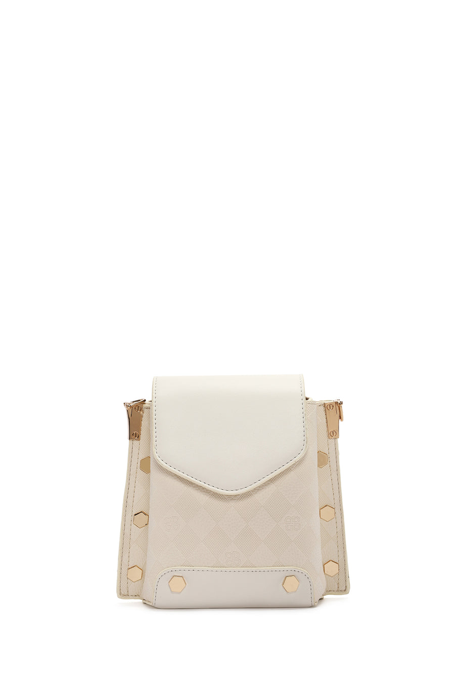 Women's Cream Long Strap Shoulder Bag