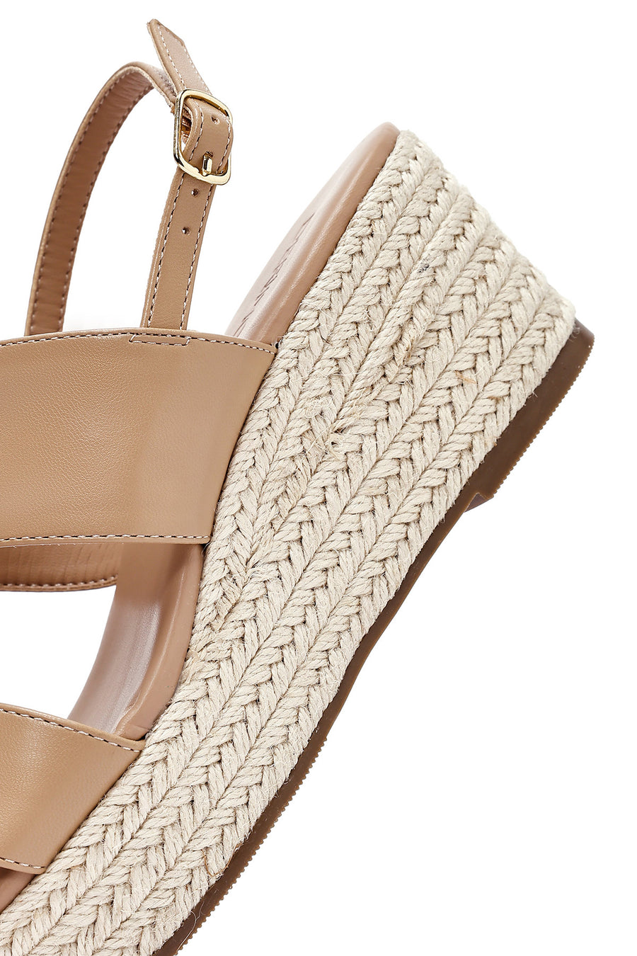 Women's Mink Ankle Buckle Wedge Heel Espadrille Sandals