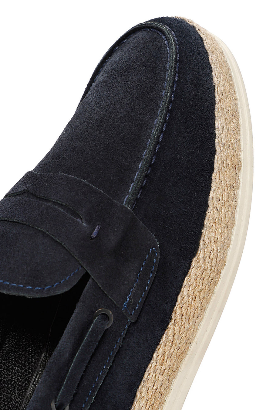 Erkek Lacivert Süet Deri Casual Loafer