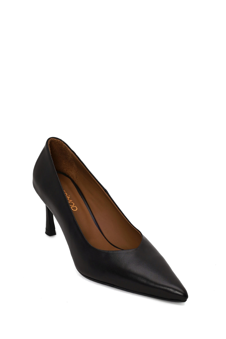 Kadın Siyah İnce Topuklu Deri Stiletto