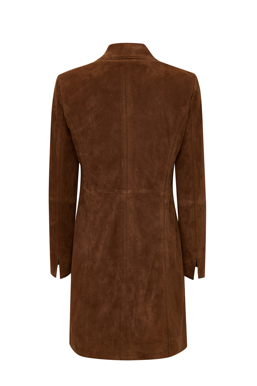 Tara Women's Brown Suede Leather Coat