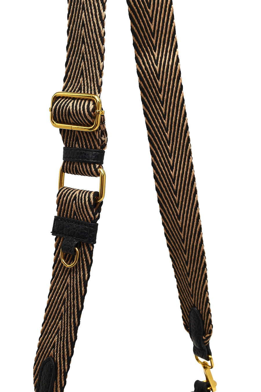 Woman Black Long-Strap Crossbody Bag