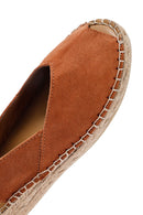 Women's Orange Suede Espadrille Sandals | Derimod