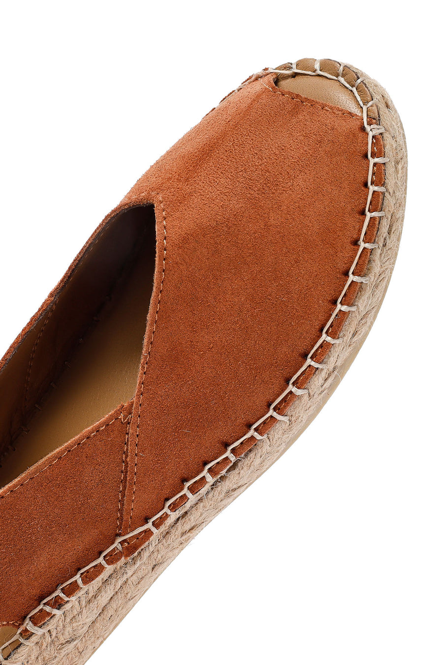 Women's Orange Suede Espadrille Sandals