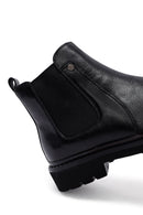 Male Black Leather Chelsea Boots | Derimod