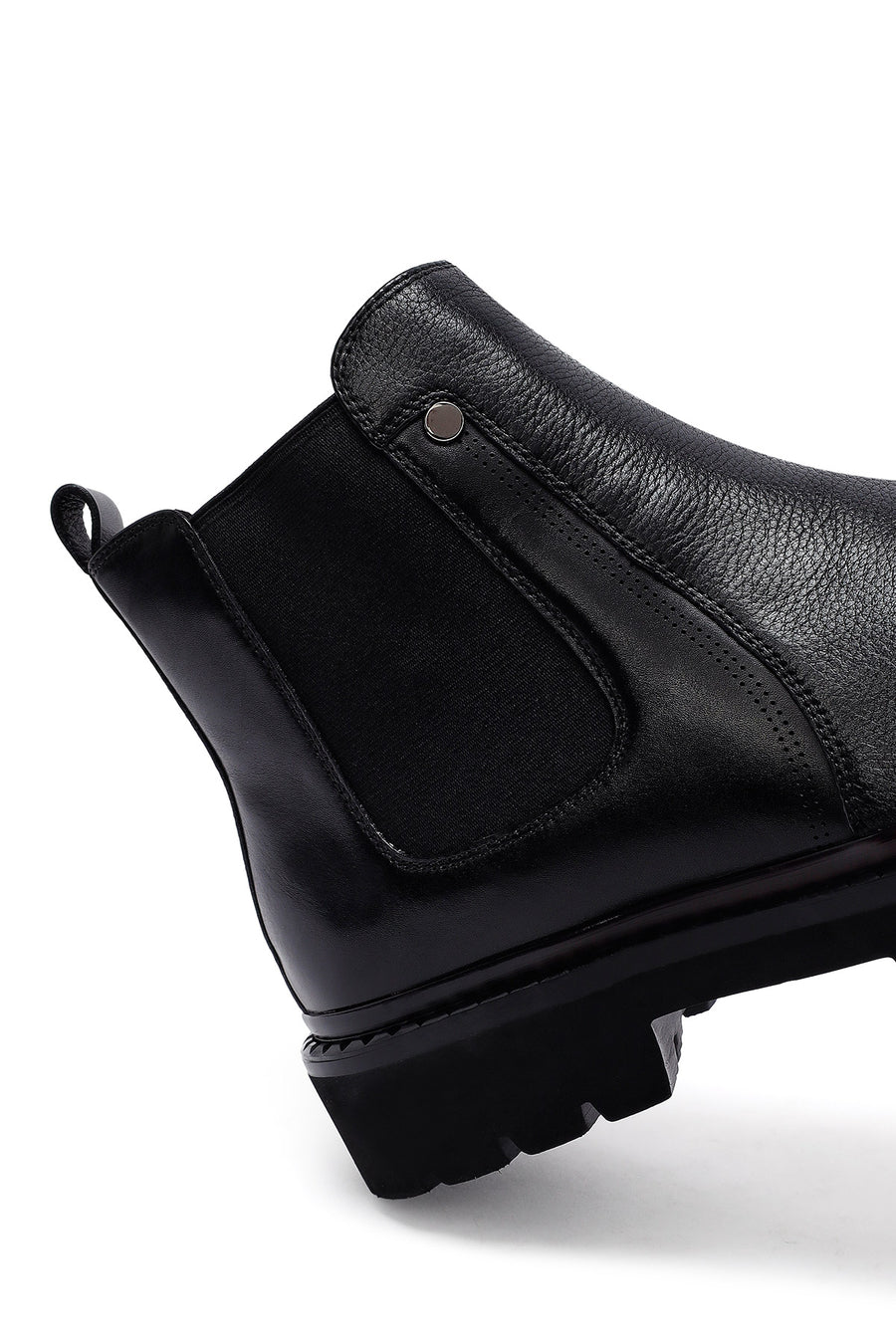 Male Black Leather Chelsea Boots