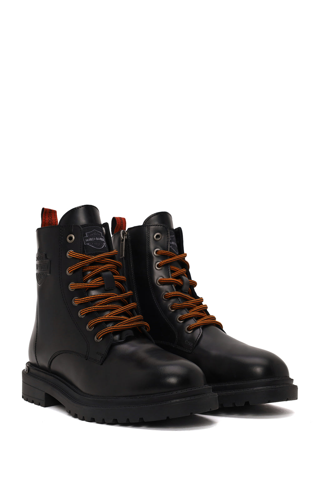 Harley Davidson Erkek Siyah Steven Fermuarlı Deri Postal Bot