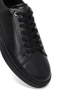 Men's Black Lace-Up Leather Sneaker | Derimod
