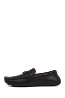 Men's Black Buckle Leather Casual Loafer | Derimod