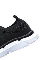 Kadın Siyah Taşlı Kumaş Sneaker | Derimod