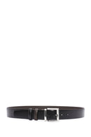 Men's Black Double Sided Leather Belt | Derimod