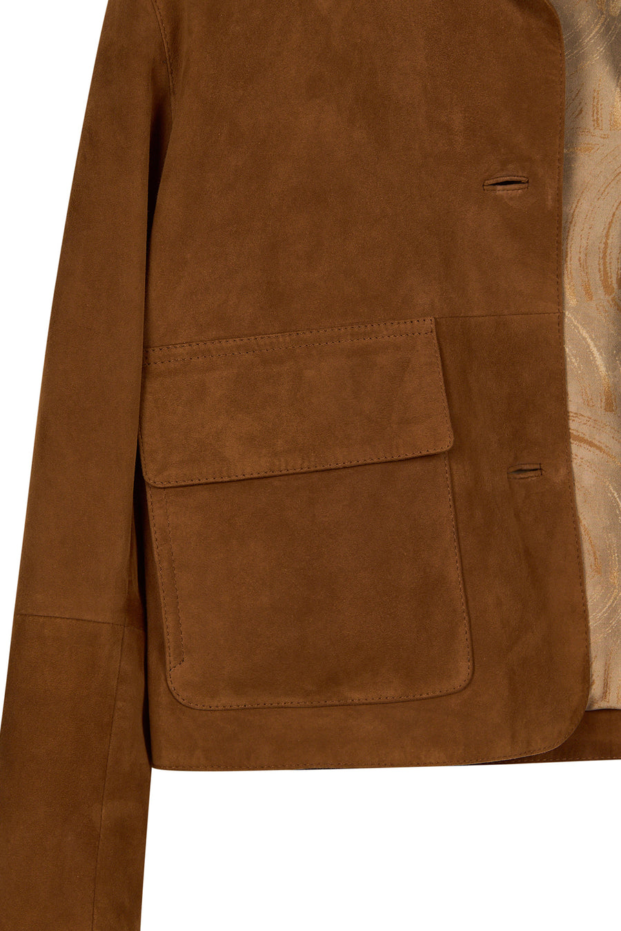 Trix Woman Brown Oversize Suede Leather Jacket