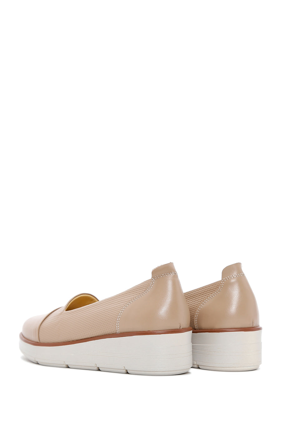 Kadın Vizon Deri Comfort Loafer