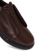 Male Brown Leather Sneaker | Derimod
