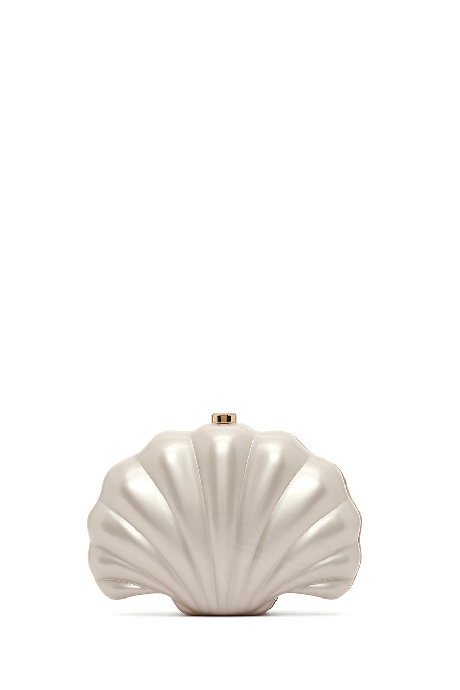 Women's White Long Chain Strap Mini Clutch Evening Bag
