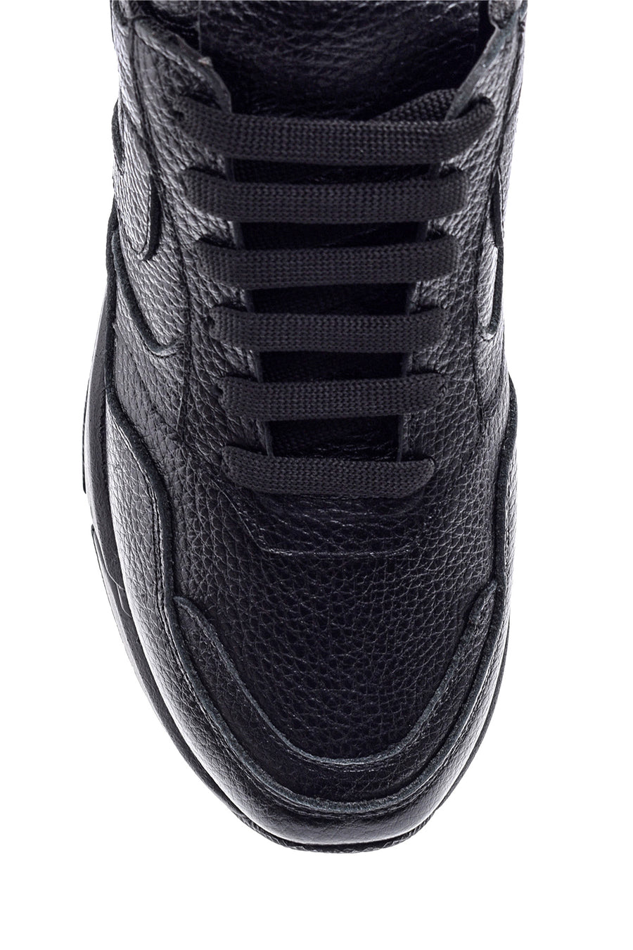 Women's High-Sole Leather Sneaker