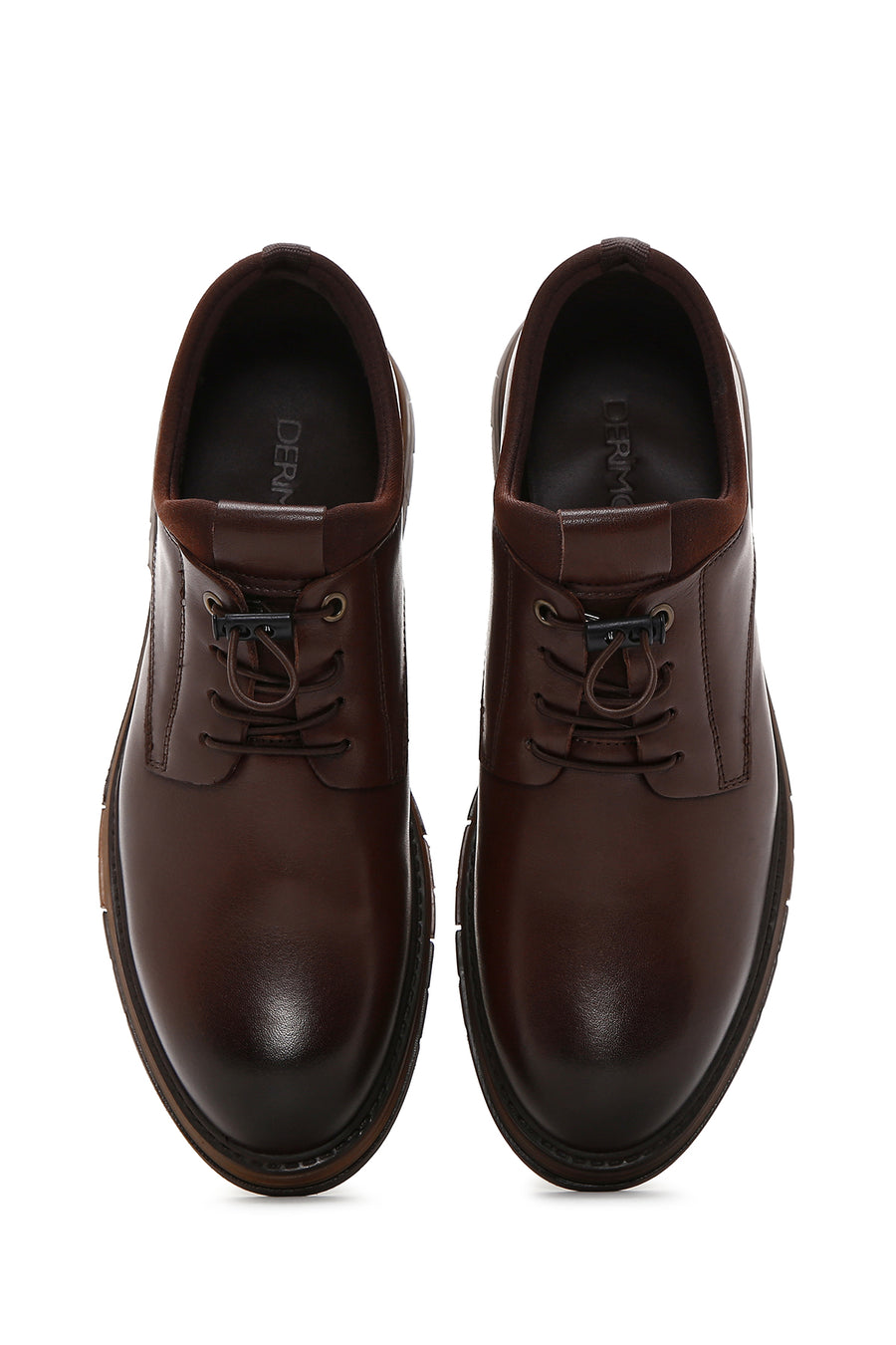 Men's Brown Lace-up Leather Casual Shoes