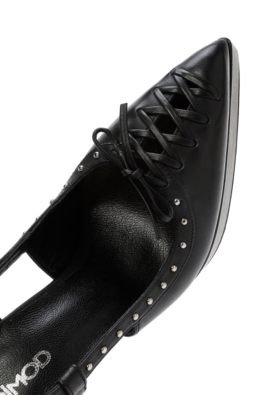 Women's Black Slingback Platform High Heel Leather Shoes