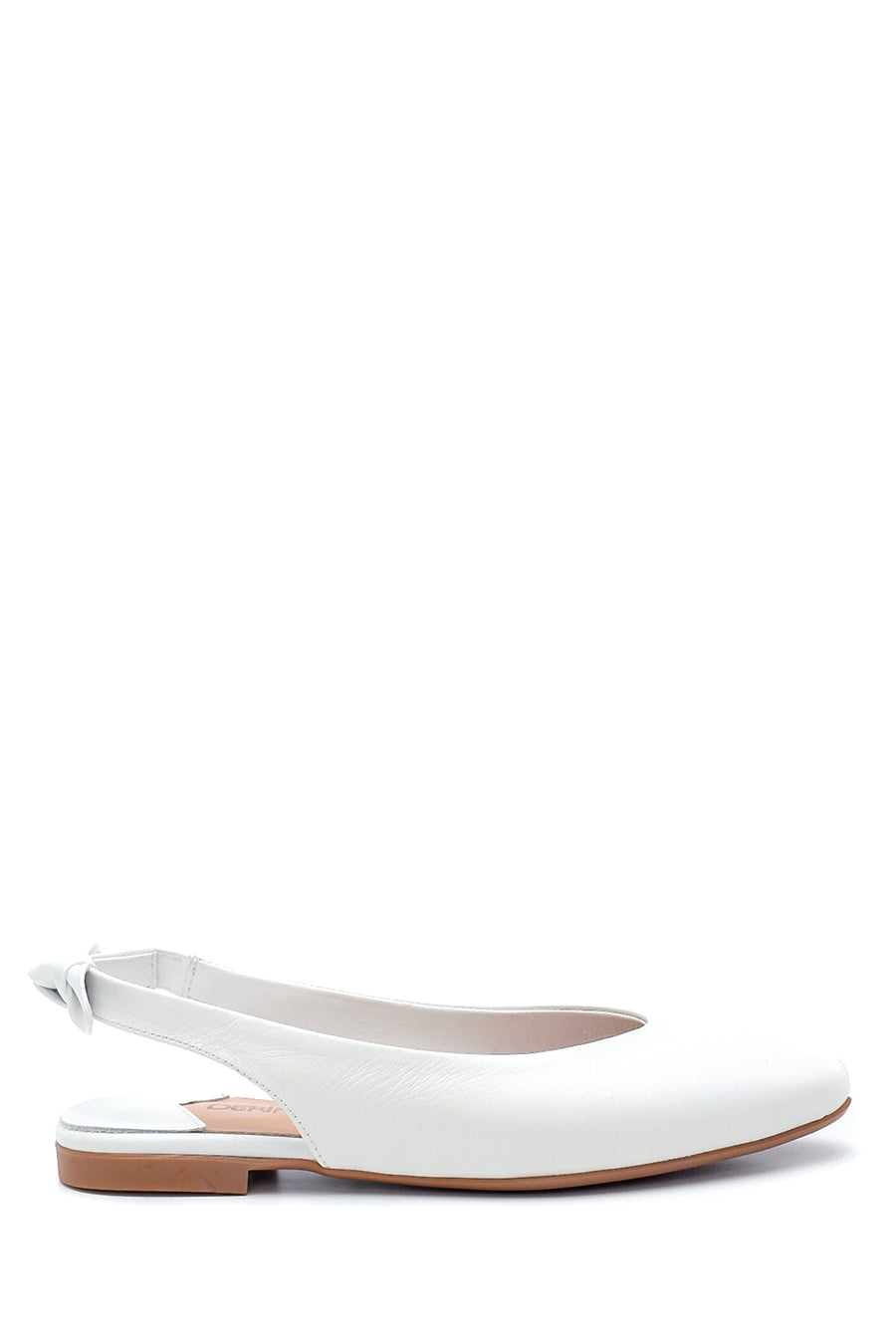Women's Leather Bow Detailed Ballerinas 21SFD270018 | Derimod