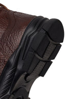 Male Brown Zip Closure Leather Boots | Derimod