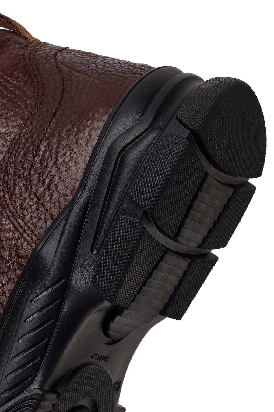 Male Brown Zip Closure Leather Boots
