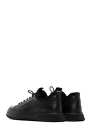 Men's Black Lace-up Leather Sneaker | Derimod