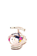 Women's Ecru Flat Sandals | Derimod