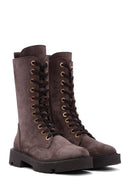 Women's Mink Suede Leather Boots | Derimod