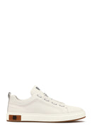 Erkek Beyaz Bağcıklı Deri Sneaker | Derimod