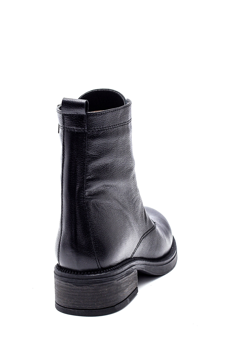Women's Leather Zipper Detailed Boots