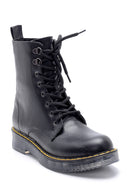 Women's Transparent Sole Patent Leather Boots | Derimod