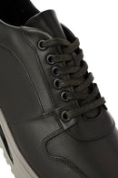 Erkek Yeşil Bağcıklı Deri Casual Sneaker | Derimod