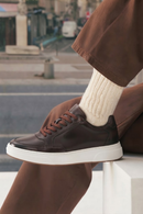 Male Brown Lace-Up Leather Sneaker | Derimod