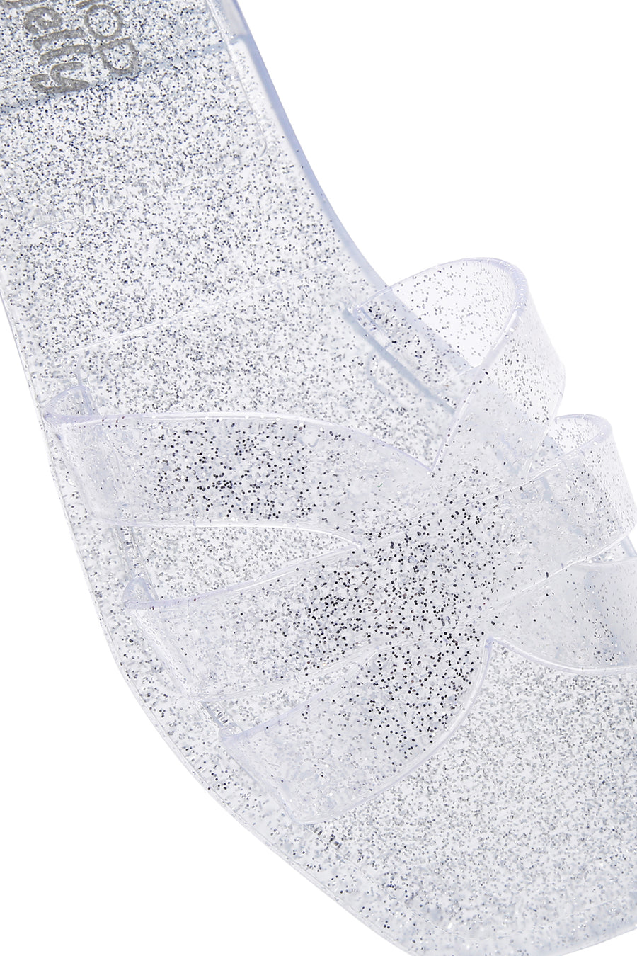 Women's Silver Transparent Jelly Slippers