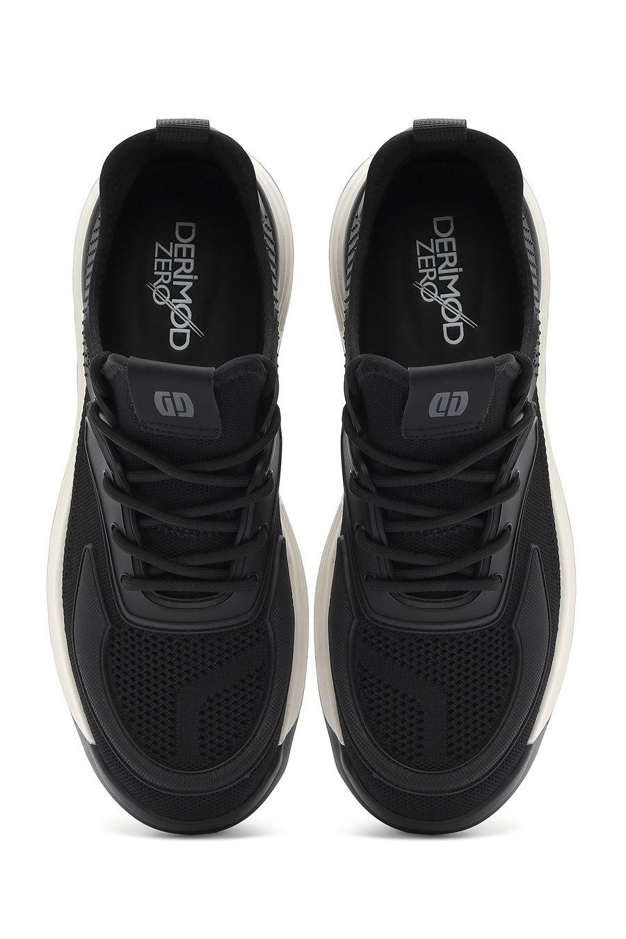 Erkek Siyah Bağcıklı Kalın Tabanlı Sneaker