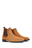 Men's Tan Suede Leather Chelsea Boots | Derimod