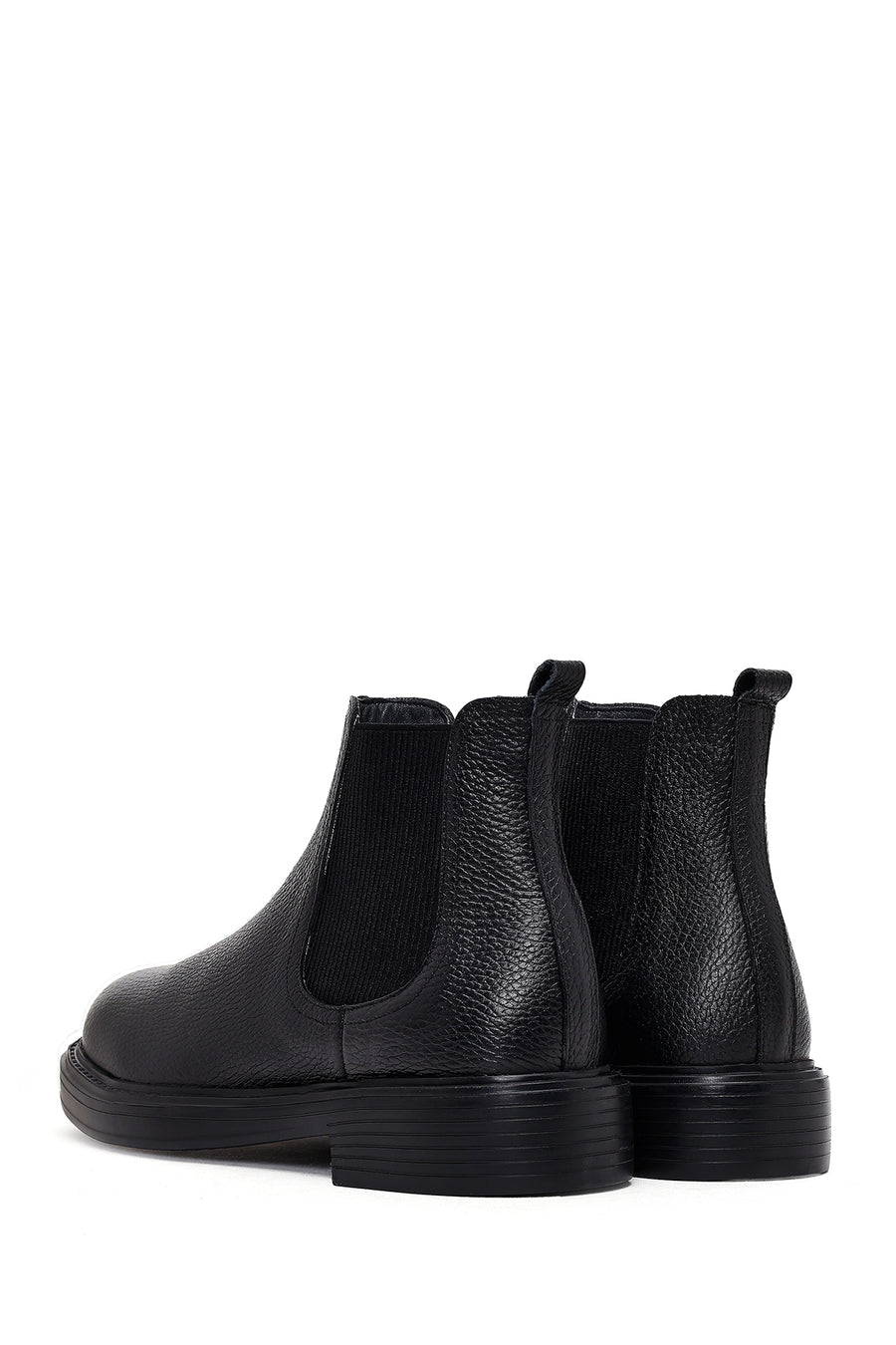 Men's Black Leather Chelsea Boots
